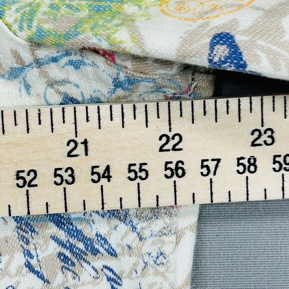 Christopher & Banks Jacket Women’s XL White Boho Cotton Pockets Butterfly Floral - Picture 7 of 13